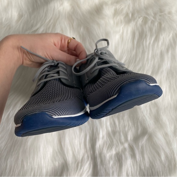 Cole Haan GrandMøtion (GrandMotion) Knit Gray & Blue Men’s Leather Sneakers - Picture 4 of 15